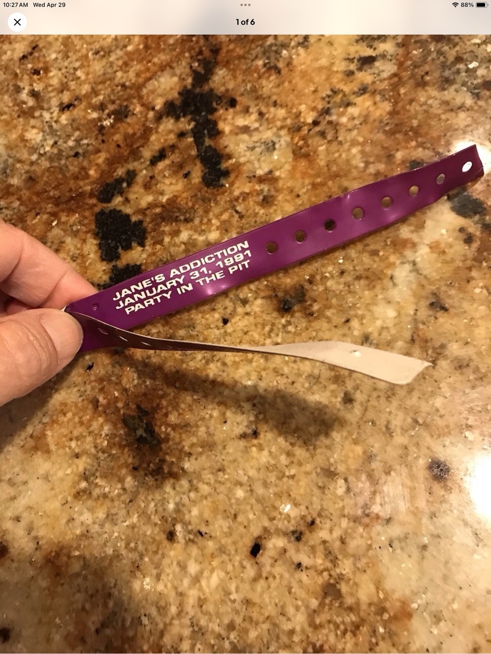 Jane's Addiction Purple Event Wristband - Party In The Pit